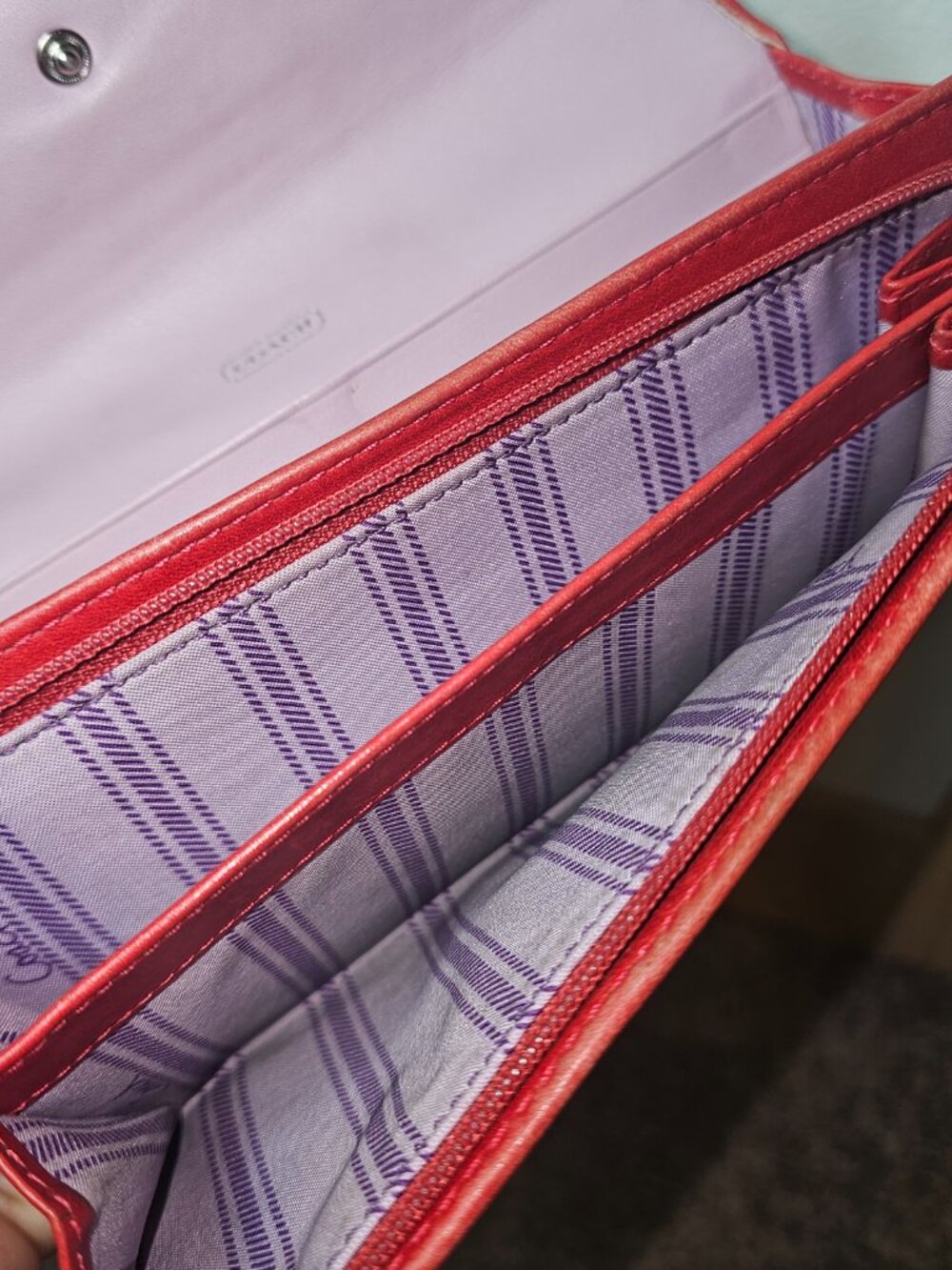 Red Coach Wallet - Picture 5 of 7